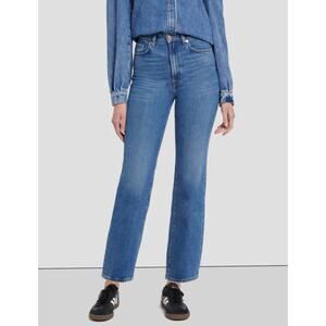 7 for all Mankind Logan Stovepipe Jeans 30 10 NWT Explorer Medium Straight 90s